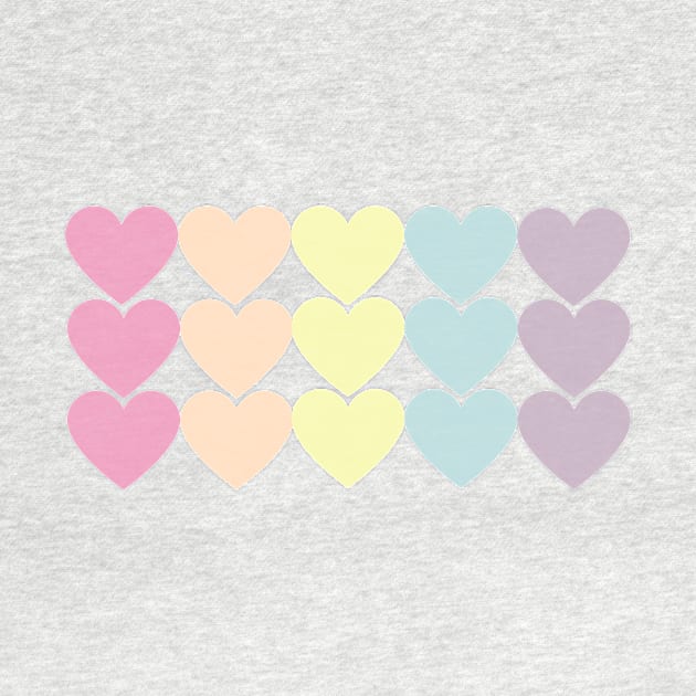 Pastel macron colourful heart pattern by LukjanovArt